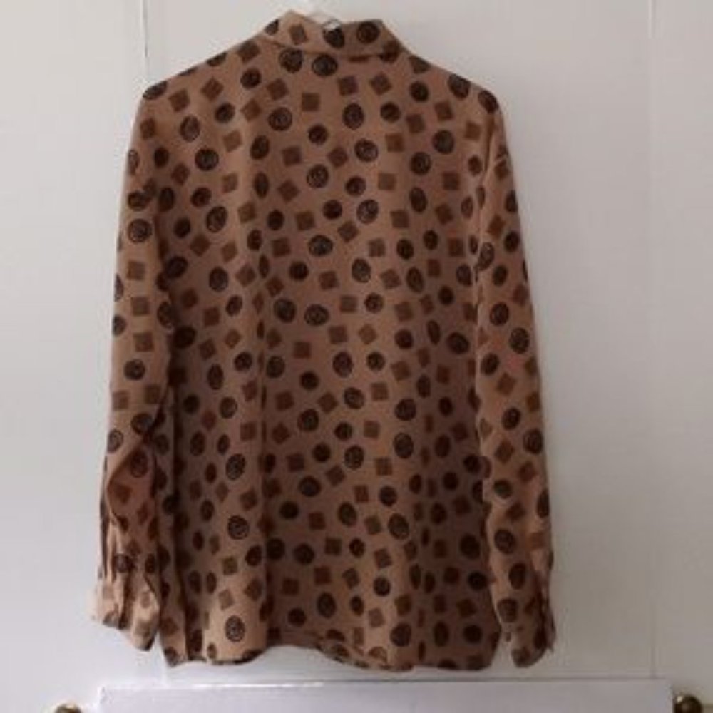 Milano Vintage Career Blouse - Size (XL) - Beige/Black - Picture 2 of 5